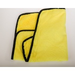 DWUSTONNY RĘCZNIK ŚCIERKA Z MIKROFRBRY ŻÓŁTY 40X40  