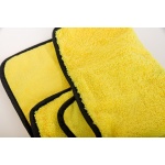 DWUSTONNY RĘCZNIK ŚCIERKA Z MIKROFRBRY ŻÓŁTY 40X40  