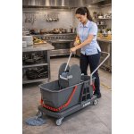 Lavor DUOMOP L-MOP 2020 LH Profesjonalny Wózek z Wyciskaczem do Mopów na Kółkach 2x20L