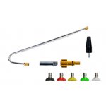 ZESTAW LANCA STALOWA KĄTOWA DO MYCIA PODWOZI 60 CM DO WSZYSTKICH MYJEK LAVOR + KOMPLET 5 DYSZ + DYSZA TURBO